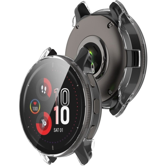 2w1 Etui + Szkło Hartowane do Garmin Venu 2 Plus, Przezroczyste