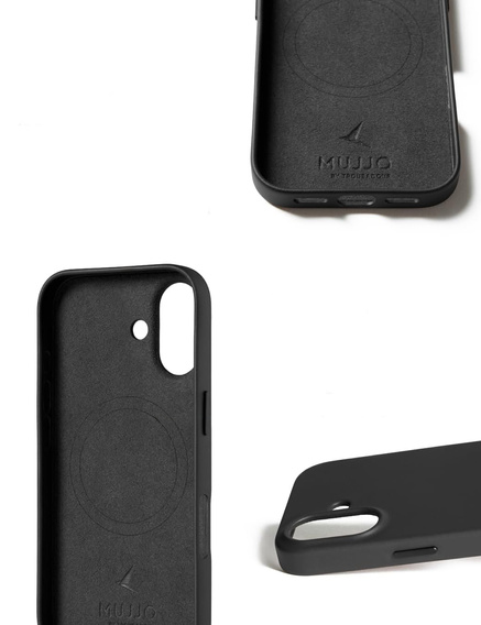 Etui Mujjo Skórzane do iPhone 17, MagSafe, czarne