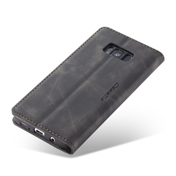 Etui CASEME do Samsung Galaxy S8 Plus, Leather Wallet Case, czarne