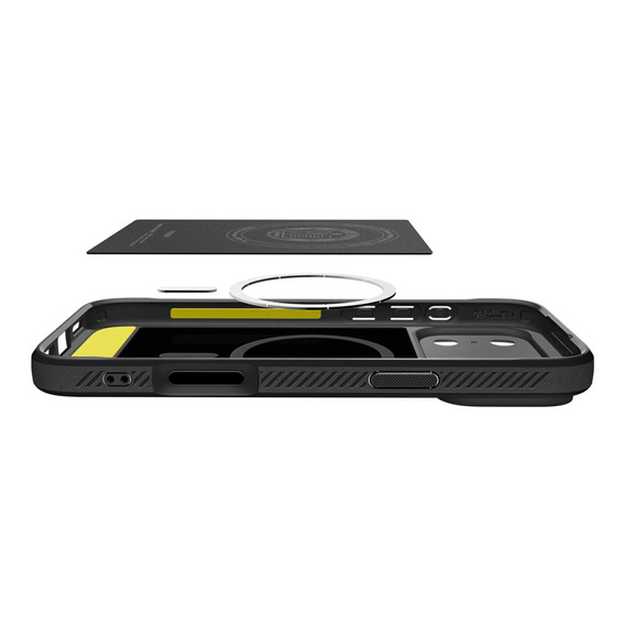 Etui Spigen do iPhone 17 Pro, Rugged Armor MagSafe, Matte Black
