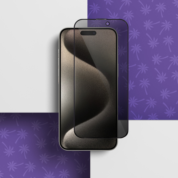 Szkło Hartowane Prywatyzujące Shy Palm do iPhone 15 Pro