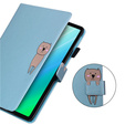 Etui do iPad 10.2" 2021/2020/2019 (9/8/7 gen.), z klapką, animal, niebieskie