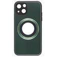 Etui do MagSafe do iPhone 14, Hole for Apple Logo, zielone