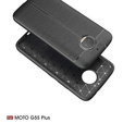 Czarne Etui Football Grain TPU Case Motorola Moto G5S Plus