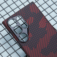 Etui do Samsung Galaxy S24 Ultra, Aramid Fiber MagSafe, czerwone