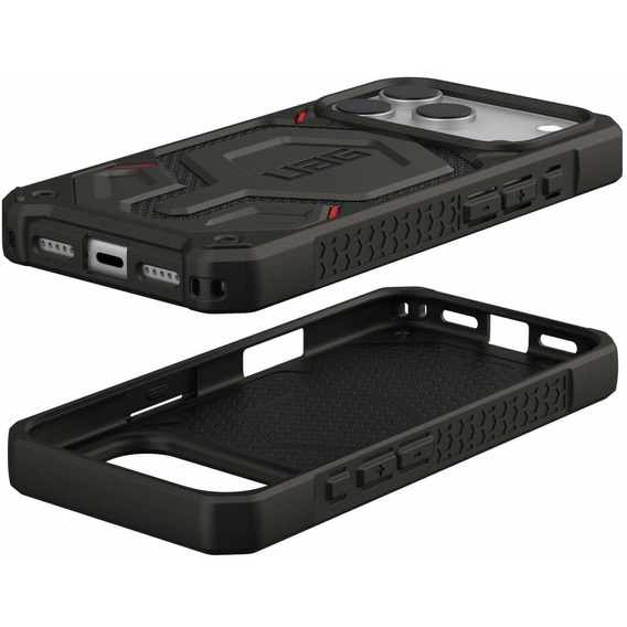 Etui Urban Armor Gear do iPhone 17 Pro, Monarch Pro Kevlar MagSafe, kevlar black