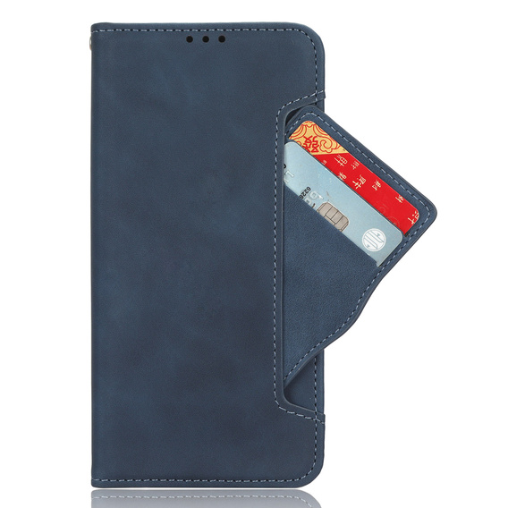 Etui z klapką do Samsung Galaxy S25 FE, Card Slot, granatowe