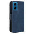 Etui z klapką do Motorola Moto E14, Card Slot, granatowe