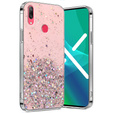 Etui do Huawei Y7 2019, Glittery, różowe