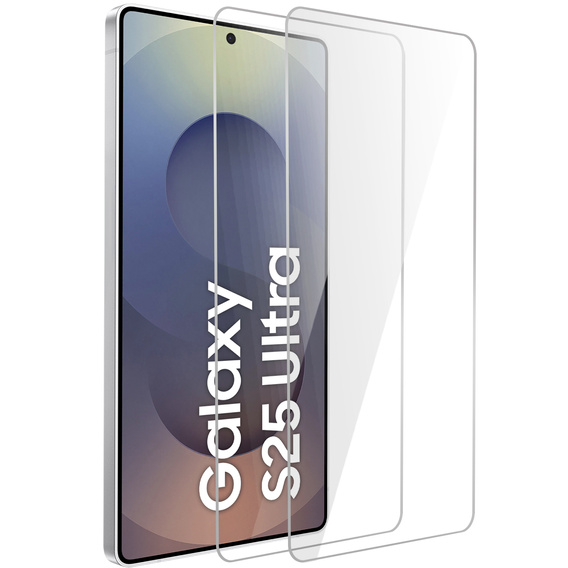 2x Szkło Hartowane do Samsung Galaxy S25 Ultra, ERBORD 9H Hard Glass, szybka