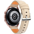 Pasek Skórzany Uniwersalny 20mm, ze srebrną klamrą, Beżowy
