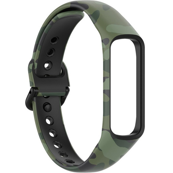 Pasek Silikonowy do Samsung Galaxy Fit 2 SM-R220, Camuflage Green