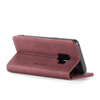 Etui CASEME do Samsung Galaxy S9, Leather Wallet Case, bordowe