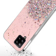 Etui do Samsung Galaxy A42 5G, Glittery, różowe