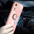 Etui do Oppo A78 5G, Electro Ring, różowe rose gold