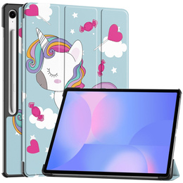 Etui z nadrukiem do Samsung Galaxy Tab S10 FE+ Plus – styl i ochrona w jednym - jednorożec