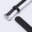 Pasek Skórzany do Xiaomi Smart Band 10 / 9 / 8, Czarny/Biały