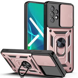 Etui pancerne do Samsung Galaxy A13 4G, CamShield Slide, różowe rose gold