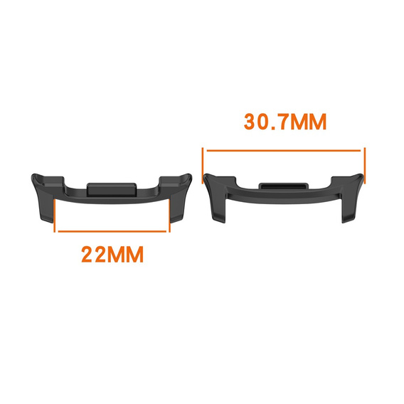 2x Adapter złącze do paska do Samsung Galaxy Watch 8 40mm / 44mm, Czarne