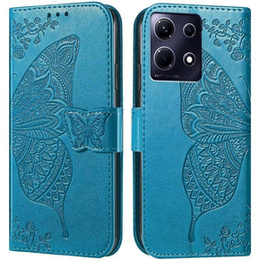 Etui z klapką do Infinix Note 40 Pro, Butterfly, niebieskie