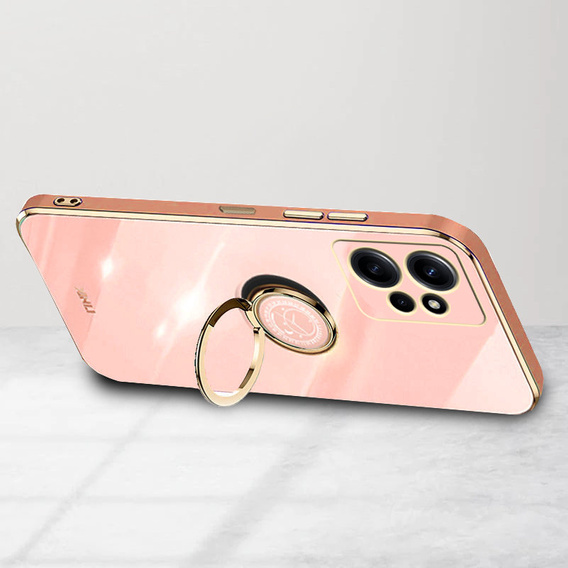 Etui do Xiaomi Redmi Note 12 4G, Electro Ring, różowe rose gold