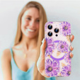 Etui do iPhone 16 Pro, Laser Flower, do MagSafe, Violet
