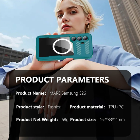 Etui wodoodporne do Samsung Galaxy S26, Redpepper, do MagSafe, niebieskie