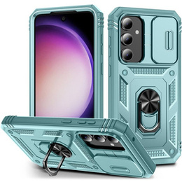 Etui pancerne do Samsung Galaxy S23 FE, CamShield Slide, zielone