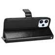 Etui z klapką do Xiaomi Redmi 12, Crazy Horse Wallet, czarne