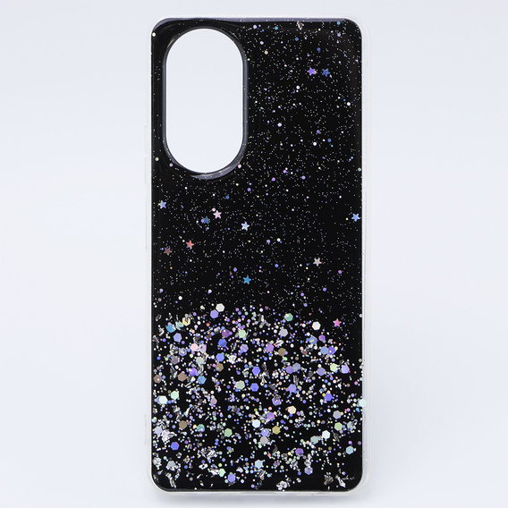 Etui do Oppo A58 4G, Glittery, czarne