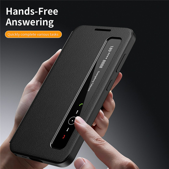 Etui do Samsung Galaxy S26 Ultra, Smart View Window Leather, czarne