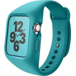 Pasek + Etui Suritch do Apple Watch 4/5/6/7/8/SE 44/45mm, turkusowy