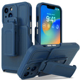 Pancerne Etui Belt Clip do iPhone 14, z klipsem, niebieskie