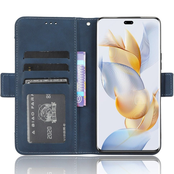 Etui z klapką do Honor 90, Card Slot, niebieskie