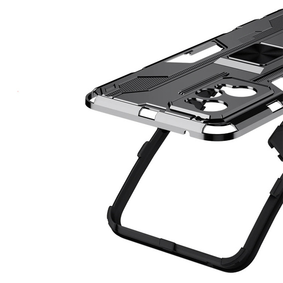 Etui do Realme GT 2 5G / GT Neo 2 / GT Neo 3T, Military kickstand z blaszką do uchwytu, czarne