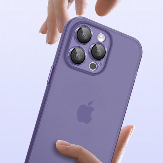 Etui Ultra Slim do iPhone 15, przezroczyste / fioletowe