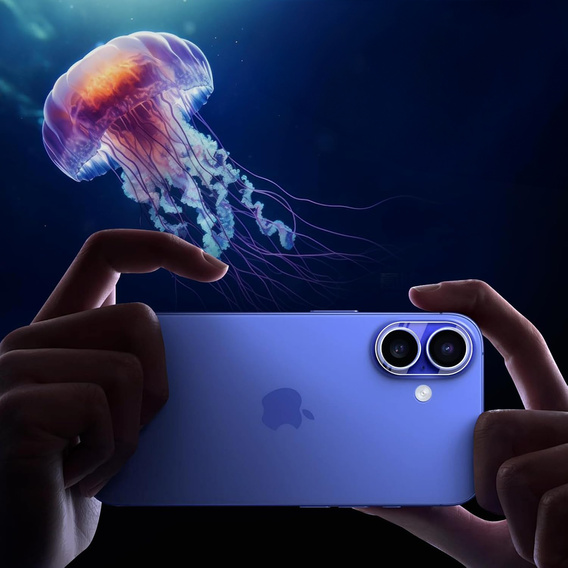 ERBORD Szkło hartowane na aparat do iPhone 16, przezroczyste