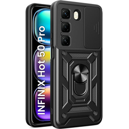 Etui pancerne do Infinix Hot 50 Pro 4G, CamShield Slide, czarne