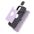 Etui do iPhone 13 / iPhone 14, ERBORD MagSafe Cam Slider, fioletowe + Szkło na ekran