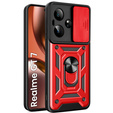 Etui pancerne do Realme GT 7 / 7T, CamShield Slide, czerwone
