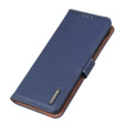 Skórzane Etui KHAZNEH RFID do Xiaomi Poco F6, Litchi Texture, niebieskie