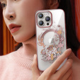 Etui do iPhone 14 Pro, KINGXBAR Pink Deer, do MagSafe, różowe rose gold