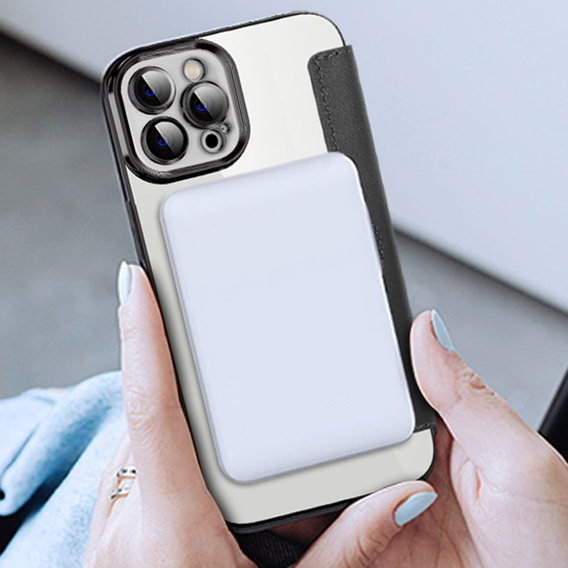 Etui z klapką do iPhone 12 Pro Max, RFID Wallet MagSafe z ochroną aparatu, czarne