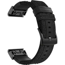 Pasek Nylonowy Quickfit do Garmin Fenix 26mm, Czarny