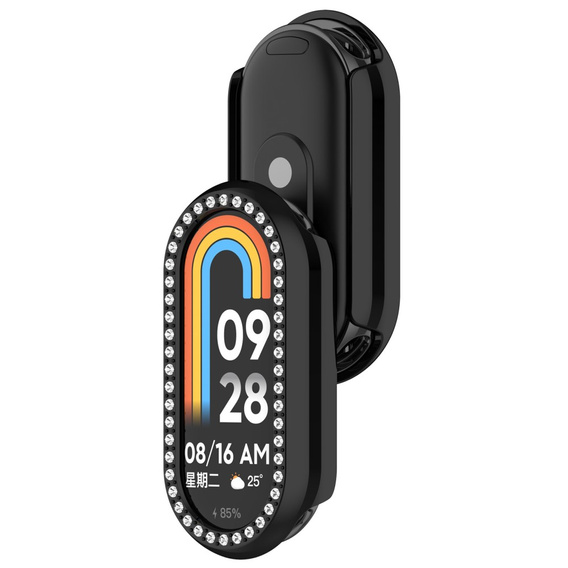 Etui z Diamentami do Xiaomi Smart Mi Band 9, Czarne