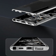 Etui Magnetic Dual Glass MagSafe do Samsung Galaxy S24, srebrne