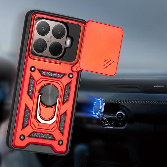 Etui pancerne do Xiaomi 15T Pro, CamShield Slide, czerwone