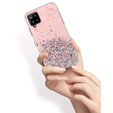 Etui do Samsung Galaxy A42 5G, Glittery, różowe