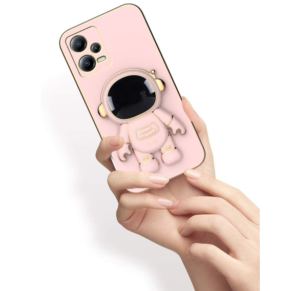 Etui do Xiaomi Redmi Note 12 5G / POCO X5 5G, Astronaut, różowe