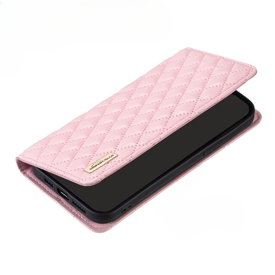 Etui z klapką do Samsung Galaxy A34 5G, Wallet, BINFEN COLOR, różowe